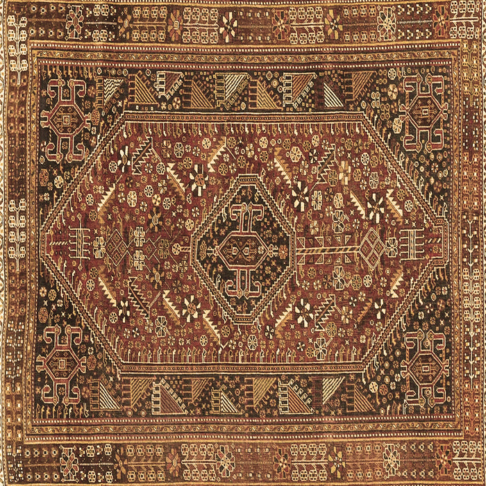 Square Persian Brown Traditional Rug, tr4620brn