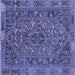 Square Persian Blue Traditional Rug, tr4620blu