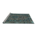 Sideview of Machine Washable Persian Light Blue Traditional Rug, wshtr4620lblu