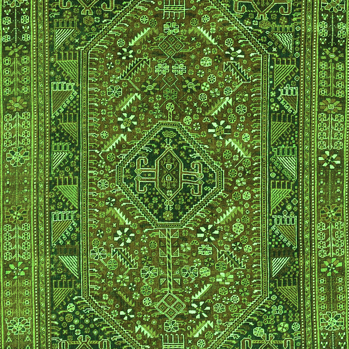 Serging Thickness of Machine Washable Persian Green Traditional Area Rugs, wshtr4620grn