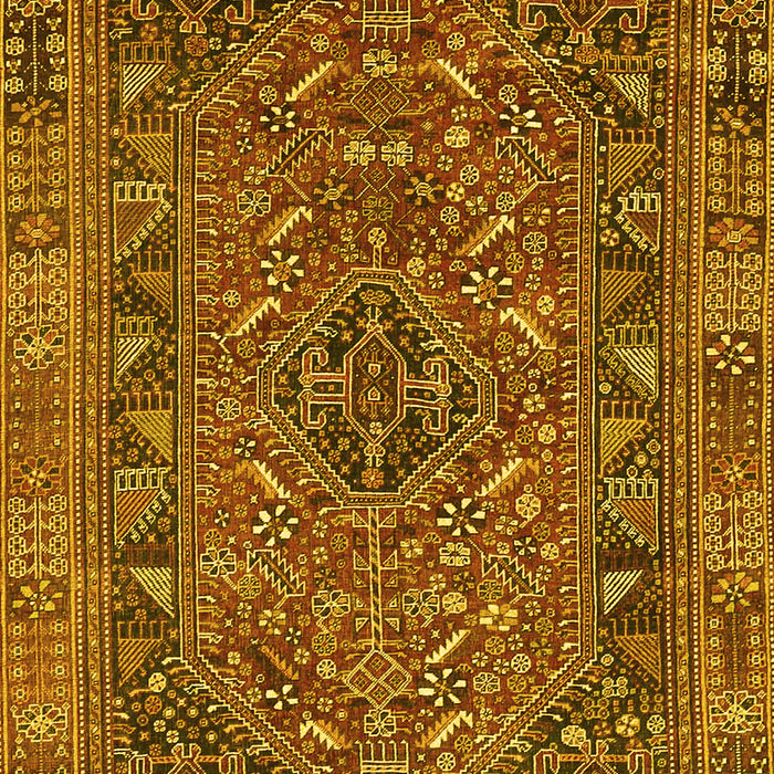 Machine Washable Persian Yellow Traditional Rug, wshtr4620yw