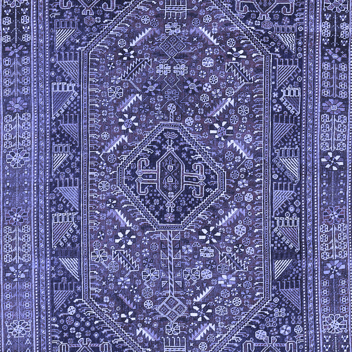 Machine Washable Persian Blue Traditional Rug, wshtr4620blu