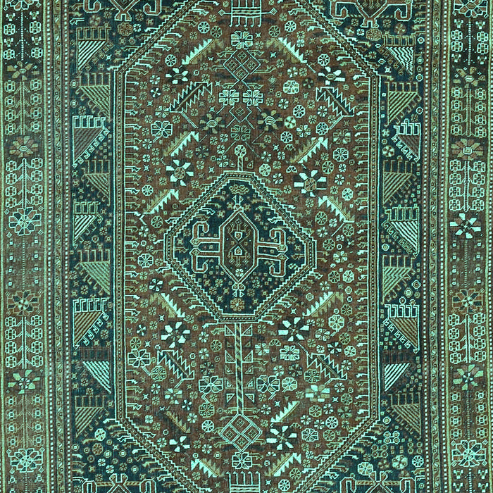 Machine Washable Persian Turquoise Traditional Area Rugs, wshtr4620turq