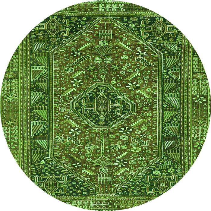 Machine Washable Persian Green Traditional Area Rugs, wshtr4620grn