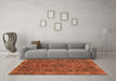 Machine Washable Persian Orange Traditional Area Rugs in a Living Room, wshtr4620org