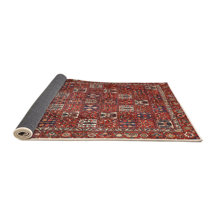 Sideview of Traditional Orange Salmon Pink Persian Rug, tr4621