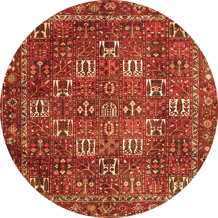 Square Persian Orange Traditional Rug, tr4621org