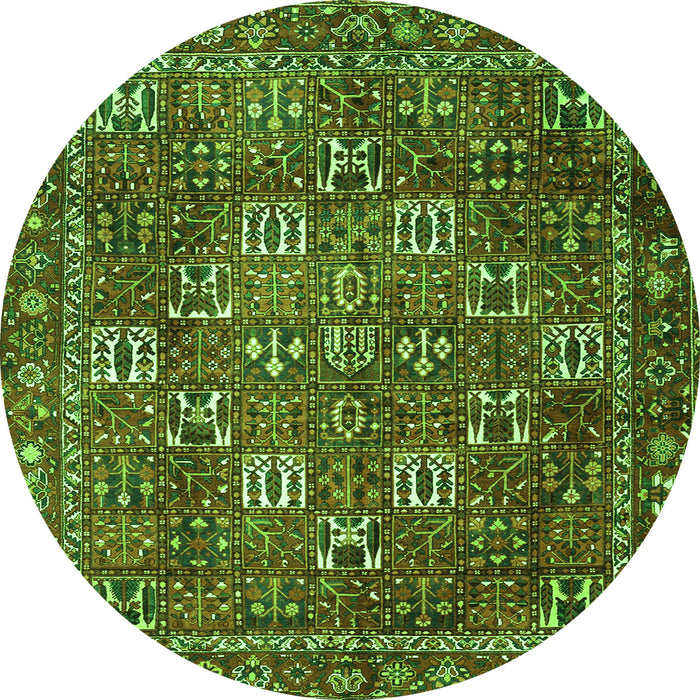 Machine Washable Persian Green Traditional Area Rugs, wshtr4621grn