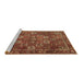 Sideview of Machine Washable Persian Brown Traditional Rug, wshtr4621brn