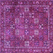 Square Persian Purple Traditional Rug, tr4621pur