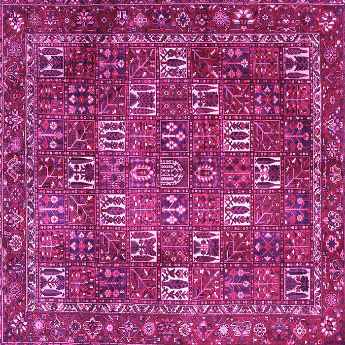 Square Persian Pink Traditional Rug, tr4621pnk