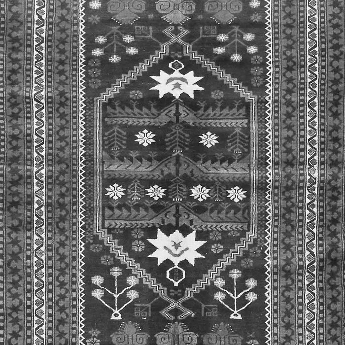 Serging Thickness of Machine Washable Persian Gray Traditional Rug, wshtr4622gry