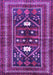 Machine Washable Persian Purple Traditional Area Rugs, wshtr4622pur