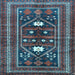 Square Persian Light Blue Traditional Rug, tr4622lblu