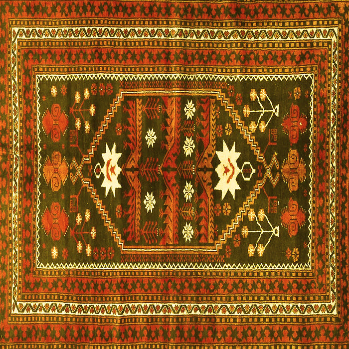 Square Persian Yellow Traditional Rug, tr4622yw