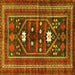 Square Persian Yellow Traditional Rug, tr4622yw