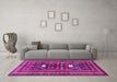 Machine Washable Persian Pink Traditional Rug in a Living Room, wshtr4622pnk