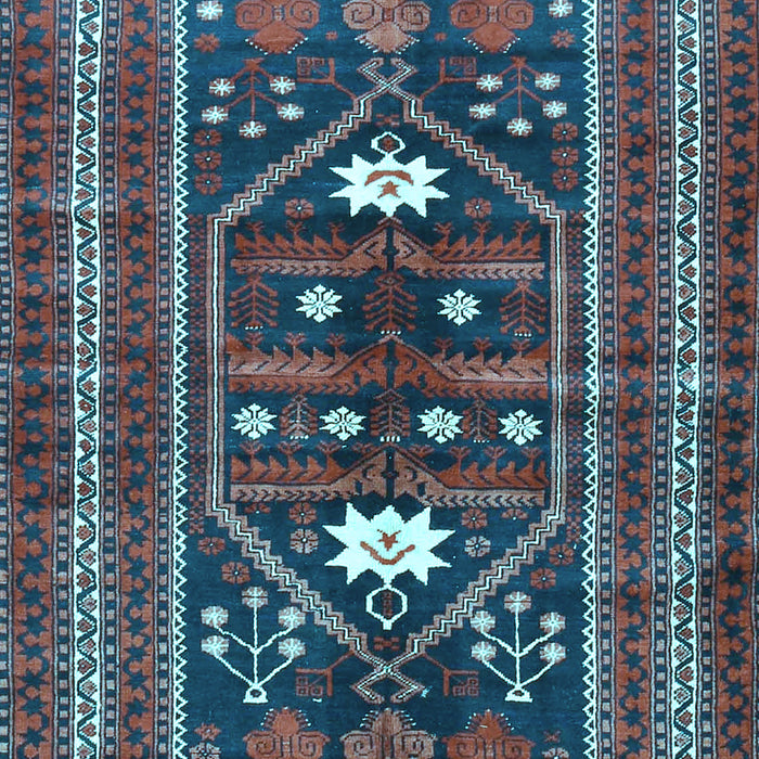 Machine Washable Persian Light Blue Traditional Rug, wshtr4622lblu