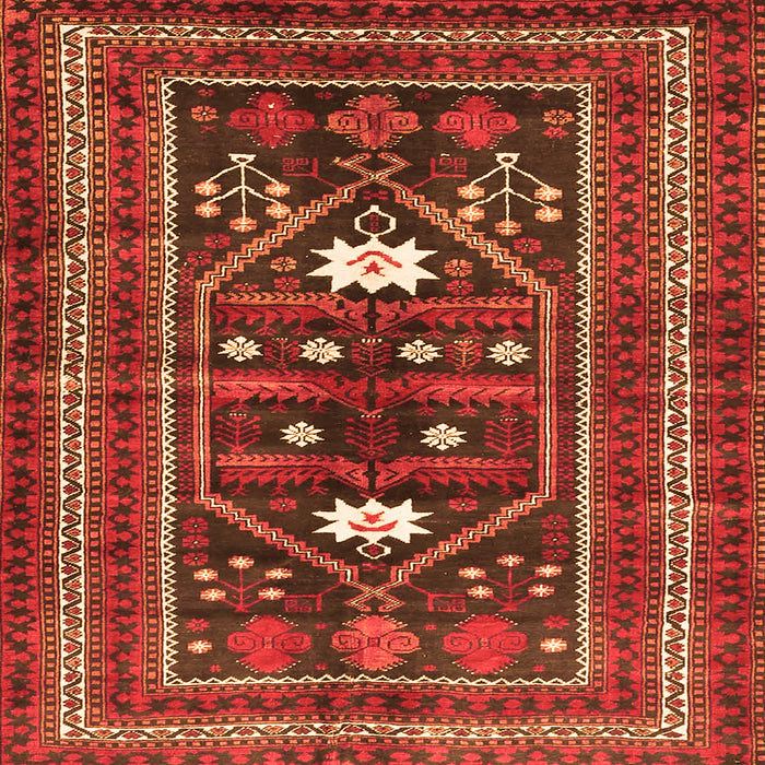 Serging Thickness of Persian Orange Traditional Rug, tr4622org
