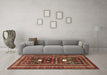 Machine Washable Persian Brown Traditional Rug in a Living Room,, wshtr4622brn