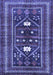 Machine Washable Persian Blue Traditional Rug, wshtr4622blu