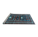 Sideview of Machine Washable Persian Light Blue Traditional Rug, wshtr4622lblu