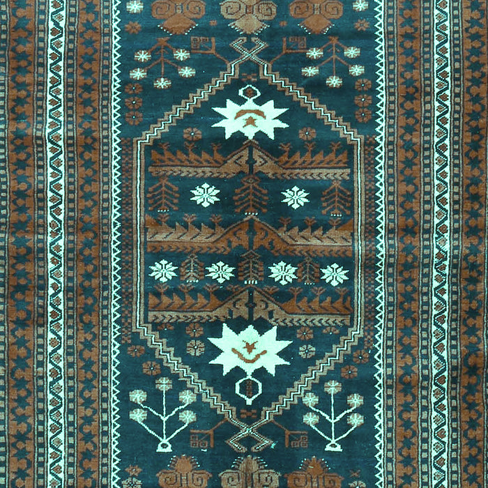 Machine Washable Persian Turquoise Traditional Area Rugs, wshtr4622turq