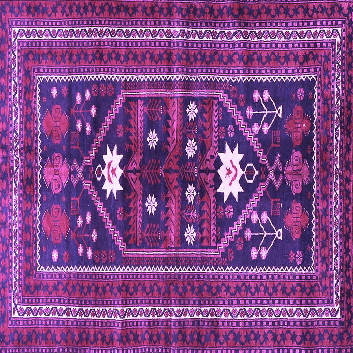 Square Machine Washable Persian Purple Traditional Area Rugs, wshtr4622pur