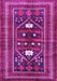 Machine Washable Persian Pink Traditional Rug, wshtr4622pnk