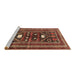 Sideview of Machine Washable Persian Brown Traditional Rug, wshtr4622brn