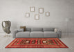 Machine Washable Persian Orange Traditional Area Rugs in a Living Room, wshtr4622org