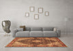 Machine Washable Persian Brown Traditional Rug in a Living Room,, wshtr4623brn