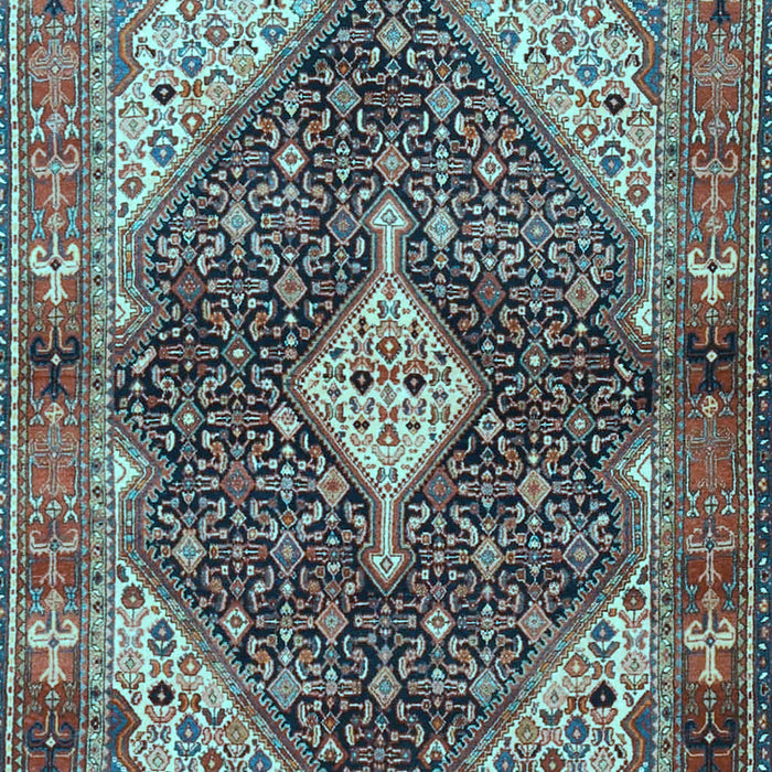 Machine Washable Persian Light Blue Traditional Rug, wshtr4623lblu