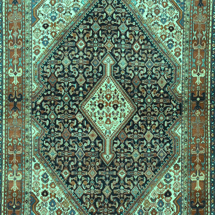 Machine Washable Persian Turquoise Traditional Area Rugs, wshtr4623turq