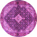 Round Persian Purple Traditional Rug, tr4623pur