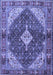 Machine Washable Persian Blue Traditional Rug, wshtr4623blu