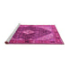 Sideview of Machine Washable Persian Pink Traditional Rug, wshtr4623pnk