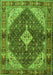 Serging Thickness of Machine Washable Persian Green Traditional Area Rugs, wshtr4623grn