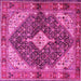 Square Persian Pink Traditional Rug, tr4623pnk