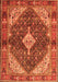 Serging Thickness of Machine Washable Persian Orange Traditional Area Rugs, wshtr4623org