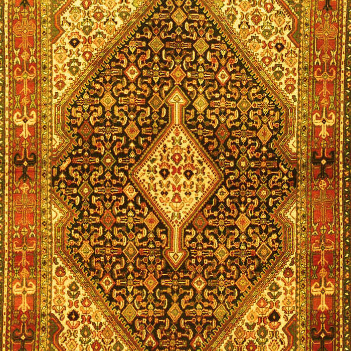 Machine Washable Persian Yellow Traditional Rug, wshtr4623yw
