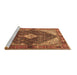 Sideview of Machine Washable Persian Brown Traditional Rug, wshtr4623brn