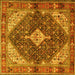 Square Persian Yellow Traditional Rug, tr4623yw