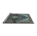 Sideview of Machine Washable Persian Light Blue Traditional Rug, wshtr4623lblu