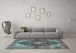Machine Washable Persian Light Blue Traditional Rug in a Living Room, wshtr4623lblu