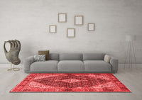 Machine Washable Persian Red Traditional Rug, wshtr4623red