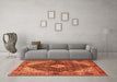 Machine Washable Persian Orange Traditional Area Rugs in a Living Room, wshtr4623org