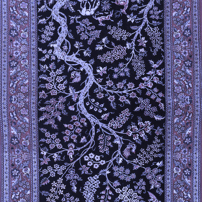 Machine Washable Persian Blue Traditional Rug, wshtr4624blu