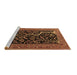 Sideview of Machine Washable Persian Brown Traditional Rug, wshtr4624brn