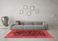 Machine Washable Persian Red Traditional Rug, wshtr4624red